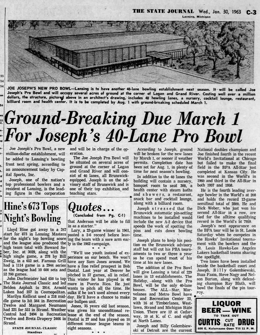 Pro-Bowl (Joe Josephs Pro-Bowl) - Jan 1963 Alley Construction Announced (newer photo)